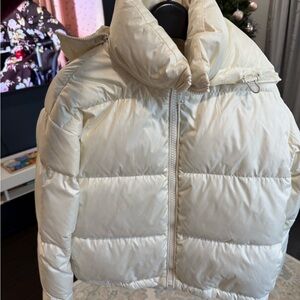Coach Cream Puffer Jacket